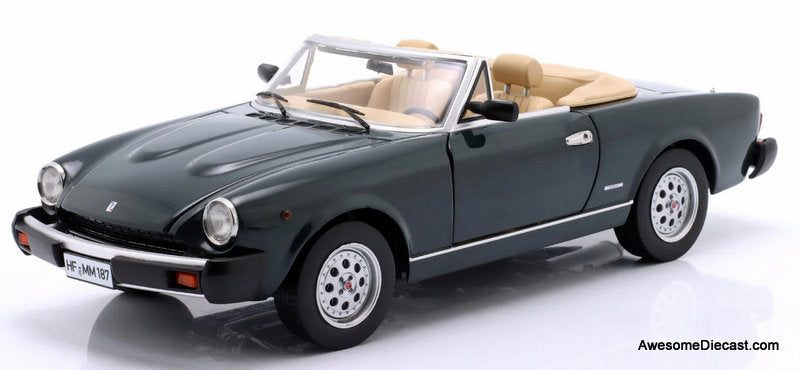 1982 Fiat 124 Pininfarina Spider Europa, Dark Green 1:18 Diecast Model Car by Touring Model Cars