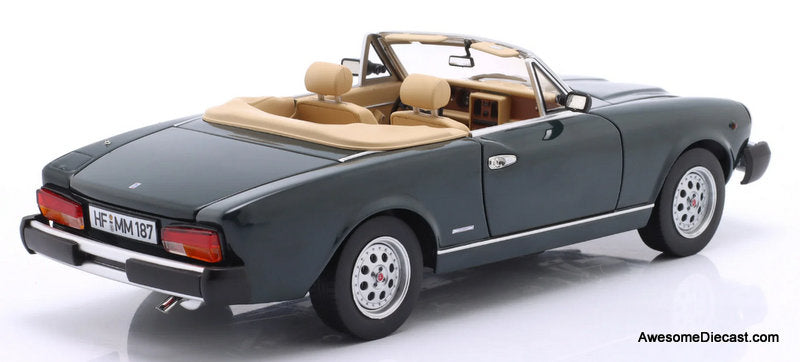 1982 Fiat 124 Pininfarina Spider Europa, Dark Green 1:18 Diecast Model Car by Touring Model Cars