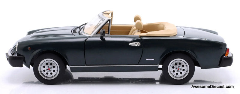 1982 Fiat 124 Pininfarina Spider Europa, Dark Green 1:18 Diecast Model Car by Touring Model Cars