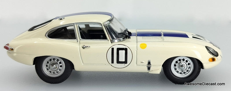 Kyosho 1:43 Jaguar E-Type Roadster 1962 Le Mans #10, Creme/Blue