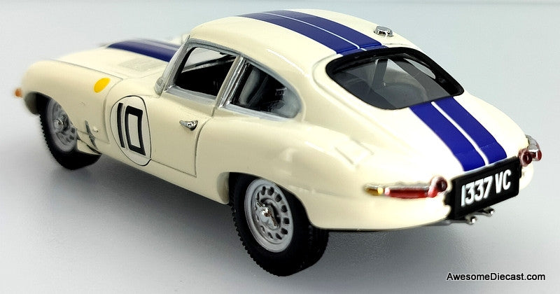 Kyosho 1:43 Jaguar E-Type Roadster 1962 Le Mans #10, Creme/Blue