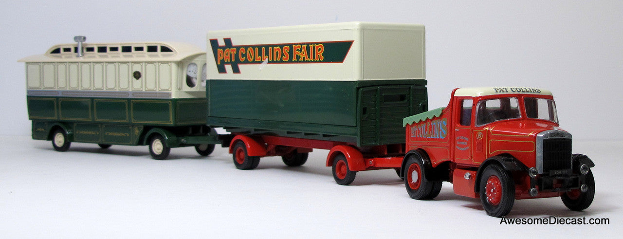 Corgi 1:50 Scammell Highwayman Closed Pole Trailer & Caravan: Pat Collins Fair