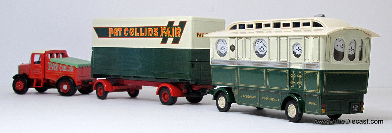 Corgi 1:50 Scammell Highwayman Closed Pole Trailer & Caravan: Pat Collins Fair