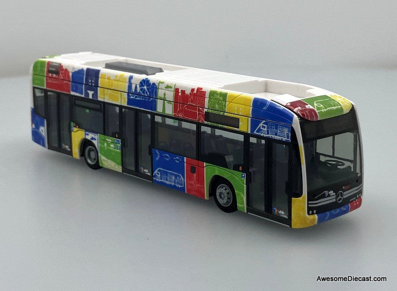 Mercedes Benz eCitaro: HVV Paint Bus 1:87 ABS Plastic Model Bus by Rietze