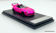 Porsche 911 (Gunter Werks 993) Convertible, Flash Pink 1:64 Diecast Model Car by Street Weapon