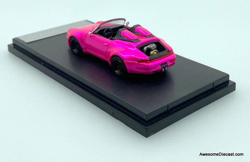 Porsche 911 (Gunter Werks 993) Convertible, Flash Pink 1:64 Diecast Model Car by Street Weapon