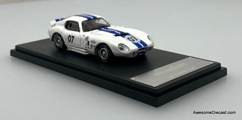 Shelby Daytona, White/Blue 1:64 Diecast Model Car by Fine Works64