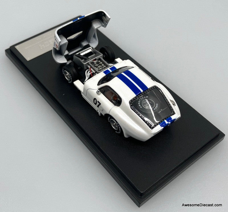 Shelby Daytona, White/Blue 1:64 Diecast Model Car by Fine Works64