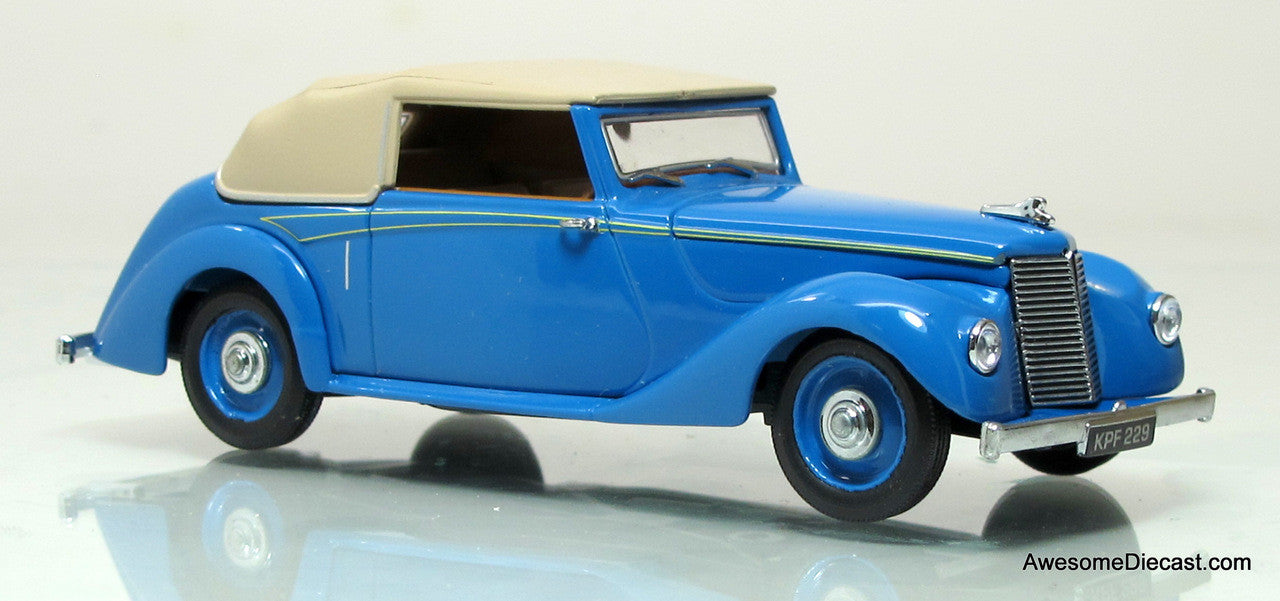 Oxford Diecast 1:43 Armstrong Siddeley Hurricane Closed: Bluebird Blue, Malcolm Campbell