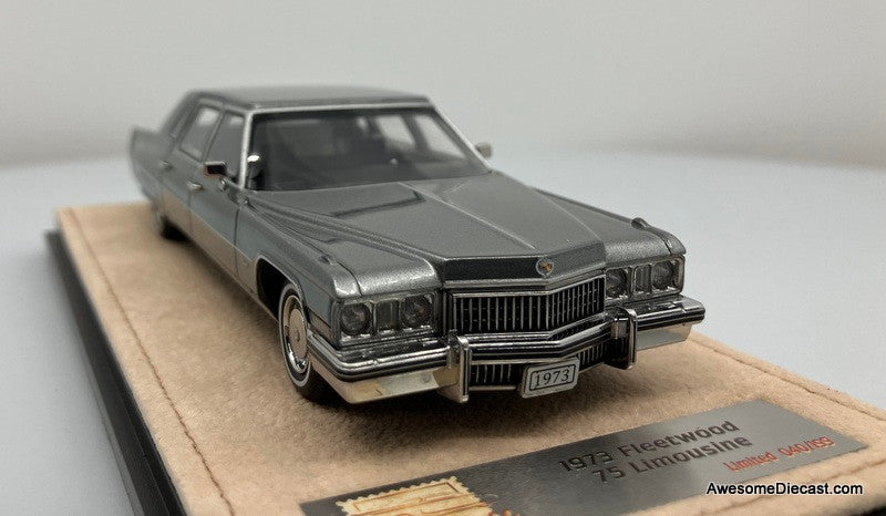 Stamp Models 1:43 1973 Cadillac Fleetwood 75 Limousine Park Avenue, Metallic Gray