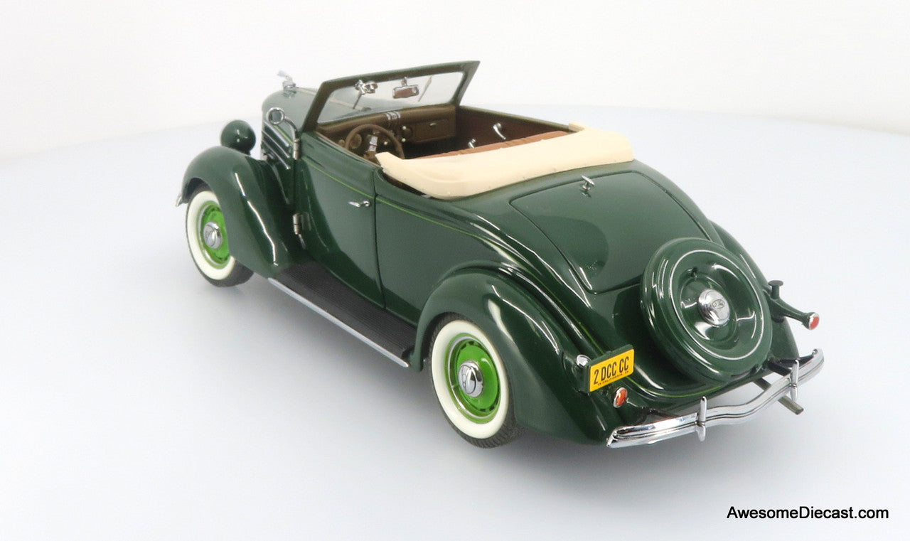 1936 Ford Cabriolet Convertible, Dark Green 1:24 Diecast Model by Franklin Mint