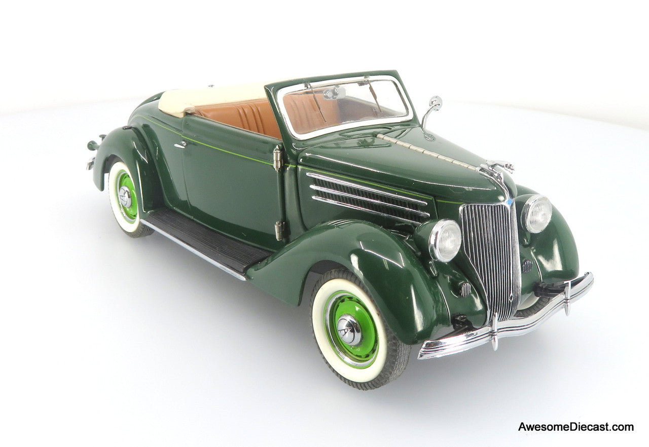 1936 Ford Cabriolet Convertible, Dark Green 1:24 Diecast Model by Franklin Mint