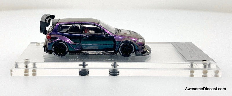 1996 Kevmannz EG6 Hatchback Widebody, Chameleon 1:64 Diecast Model Car by DCM