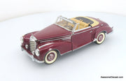 1957 Mercedes-Benz 300SC Roadster, Maroon 1:24 Diecast Model by Franklin Mint