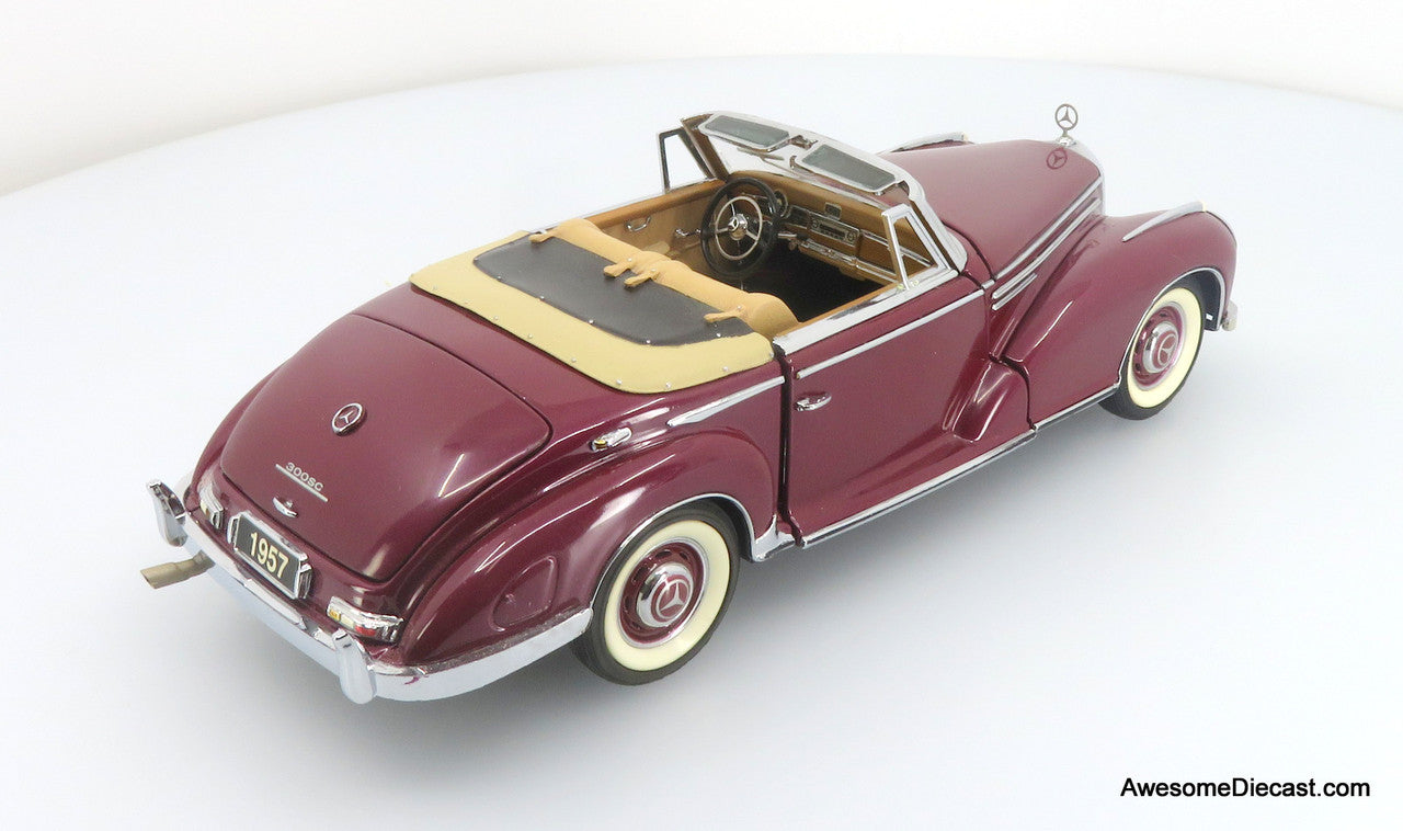 1957 Mercedes-Benz 300SC Roadster, Maroon 1:24 Diecast Model by Franklin Mint
