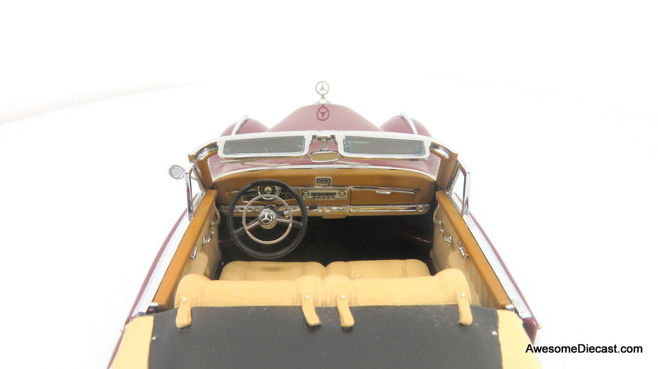 1957 Mercedes-Benz 300SC Roadster, Maroon 1:24 Diecast Model by Franklin Mint