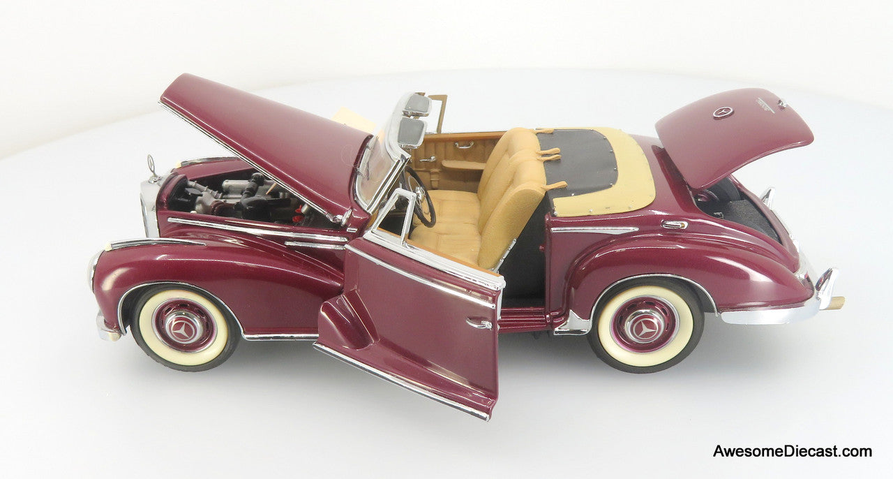 1957 Mercedes-Benz 300SC Roadster, Maroon 1:24 Diecast Model by Franklin Mint