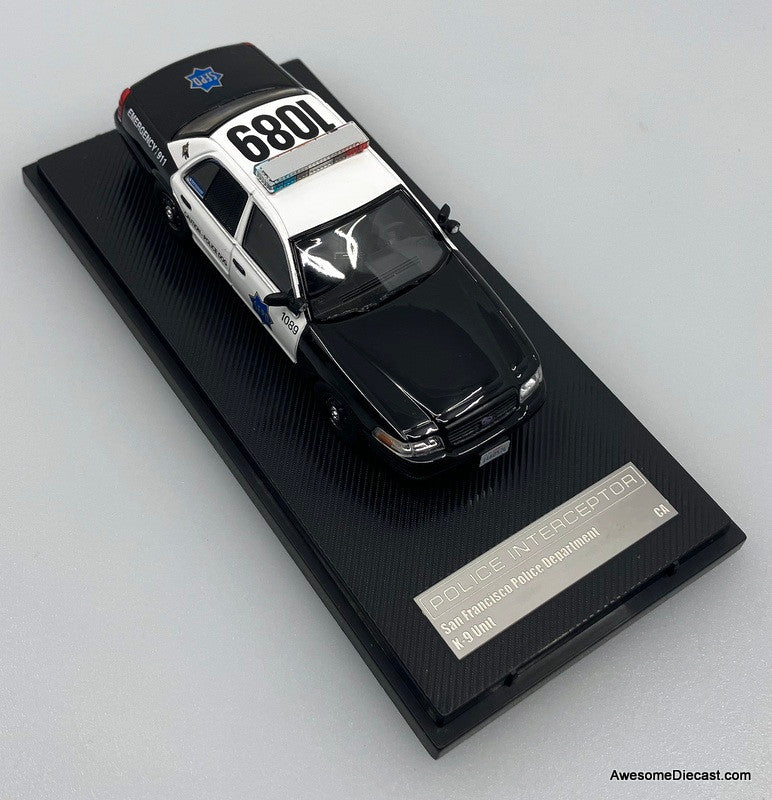 Ford Crown Victoria: San Francisco Police Department K-9 Unit 1:64 Diecast Model Car by Rollin