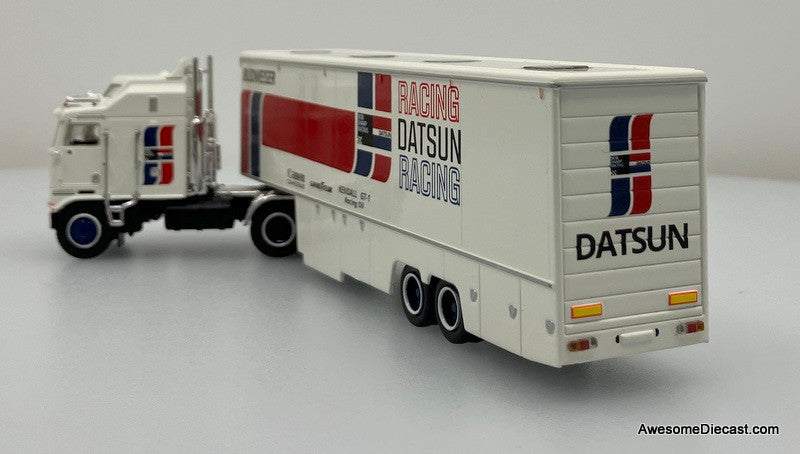 Brekina 1:87 Kenworth K100 Aerodyme Sleeper Tractor w/Car Carrier