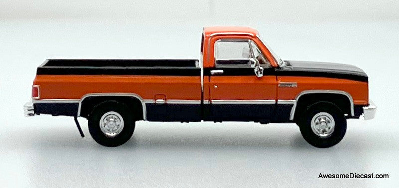 GMC Sierra Grande Pick-Up w/Motor Cycle, Black/Orange 1:87 ABS Plastic Model Truck by Brekina