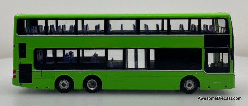 MAN Singapore A95 Double Decker Bus, Green: Route 180 Bukit Panjang 1:64 Diecast Model Bus by SG Bus