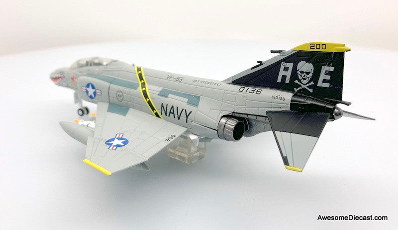 Flight Deck Models 1:100 McDonnell Douglas F-4C Phantom: USS Roosevelt "Jolly Rogers" (Fantasy Shark Mouth Scheme)