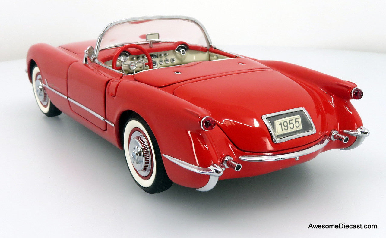1955 Chevrolet Corvette, Red 1:24 Diecast Model Car by Danbury Mint