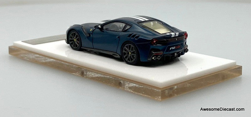 Ferrari F12 TDF, Tour De France Blue Metallic 1:64 Diecast Model Car by Stance Hunters