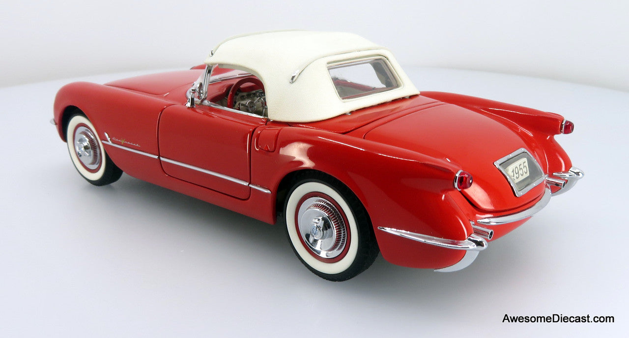1955 Chevrolet Corvette, Red 1:24 Diecast Model Car by Danbury Mint