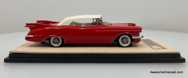 Stamp Models 1:43 1958 Cadillac Eldorado Biarritz "Raindrop" Concept Convertible (Roof Up), Red