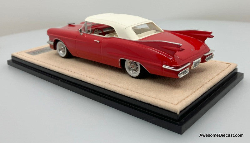 Stamp Models 1:43 1958 Cadillac Eldorado Biarritz "Raindrop" Concept Convertible (Roof Up), Red