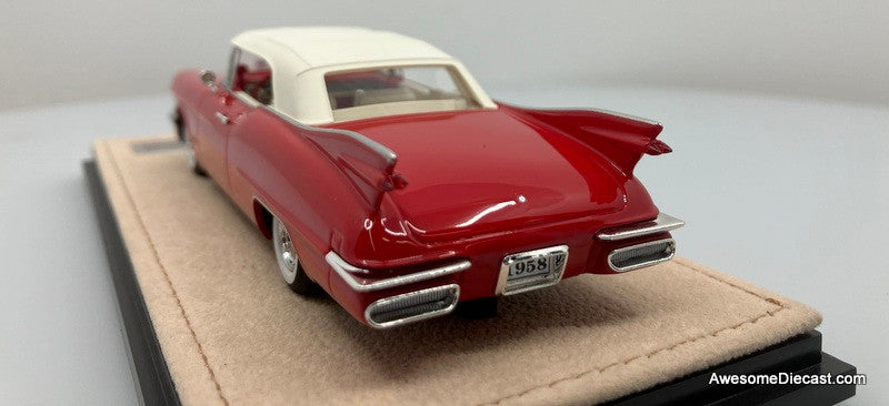 Stamp Models 1:43 1958 Cadillac Eldorado Biarritz "Raindrop" Concept Convertible (Roof Up), Red
