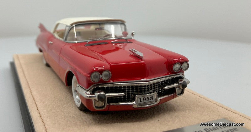Stamp Models 1:43 1958 Cadillac Eldorado Biarritz "Raindrop" Concept Convertible (Roof Up), Red
