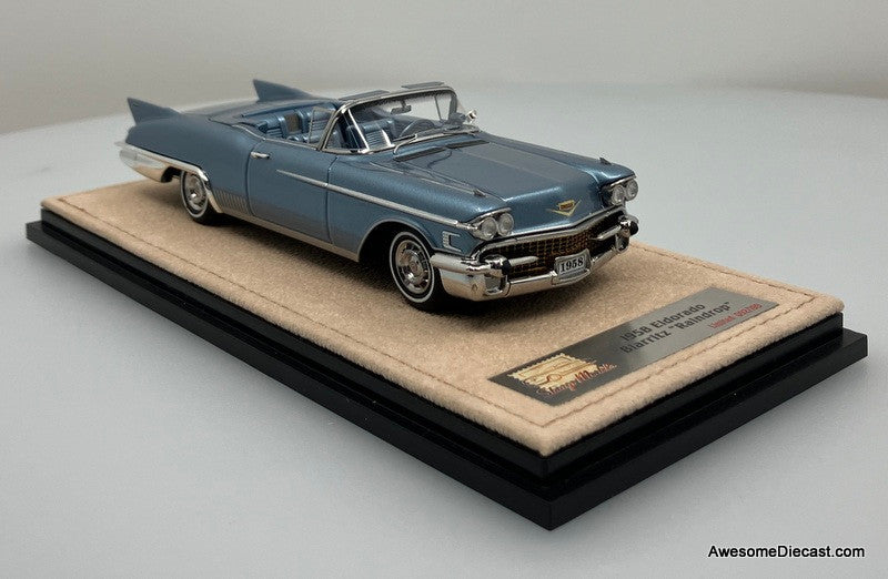 Stamp Models 1:43 1958 Cadillac Eldorado Biarritz "Raindrop" Prototype Convertible, Argyle Blue Irid