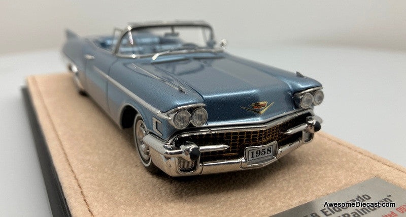 Stamp Models 1:43 1958 Cadillac Eldorado Biarritz "Raindrop" Prototype Convertible, Argyle Blue Irid