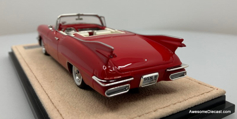 Stamp Models 1:43 1958 Cadillac Eldorado Biarritz "Raindrop" Concept Convertible (Roof Down), Red