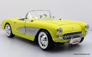 1957 Chevrolet Corvette, Yellow Convertible 1:18 Diecast Model Car by Yat Ming Collectors Editions