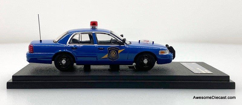 Ford Crown Victoria Police Interceptor: Michigan State Police 1:64 Diecast Model Car by Rollin