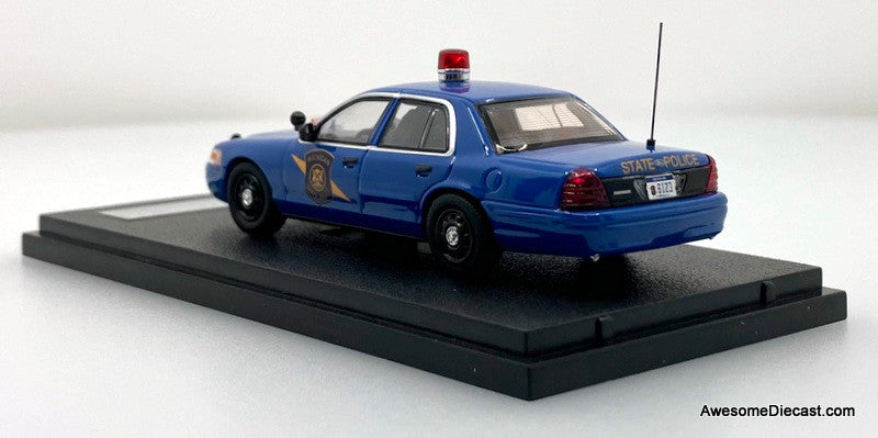 Ford Crown Victoria Police Interceptor: Michigan State Police 1:64 Diecast Model Car by Rollin