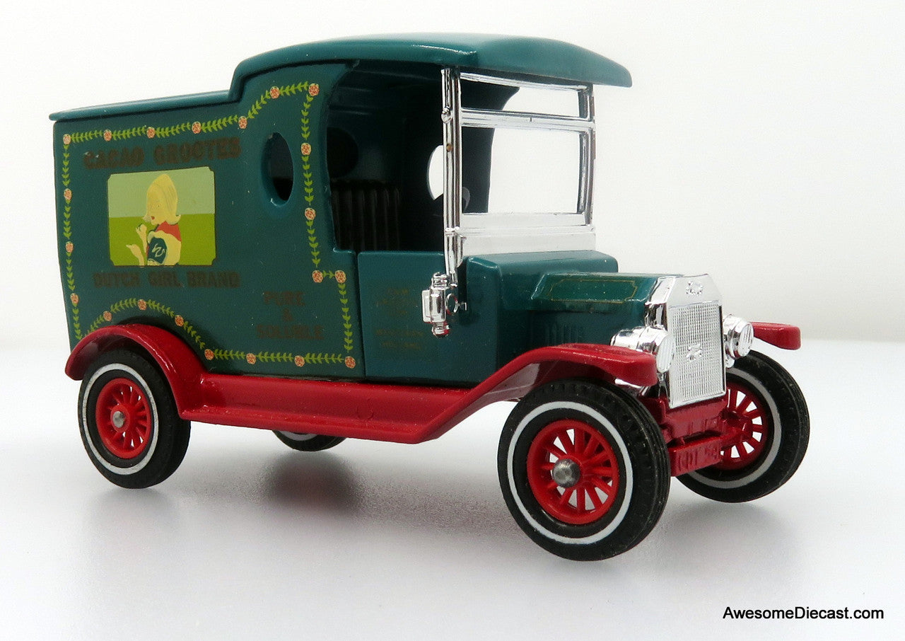 1912 Model T Ford Cacao Grootes, Green 1:43 Diecast Model Truck by Matchbox