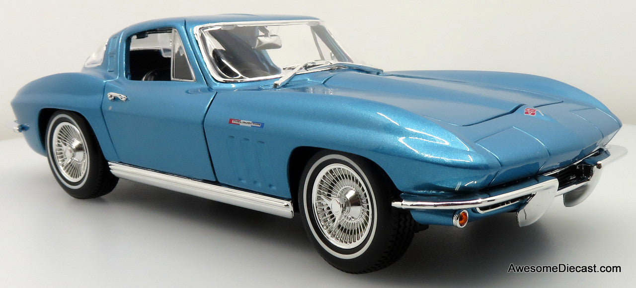 1965 Chevrolet Corvette, Sky Blue 1:18 Diecast Model Car by Maisto