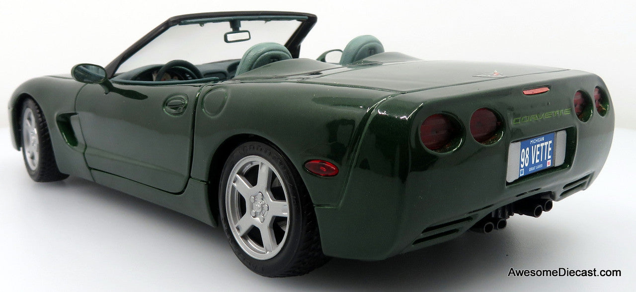 1998 Corvette Convertible, Green 1:18 Diecast Model Car by Maisto