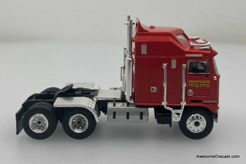 Brekina 1:87 Kenworth K100 Aerodyne Sleeper Tractor w/Car Carrier Trailer & VW Caddy Pick-Up: Momo Wheels
