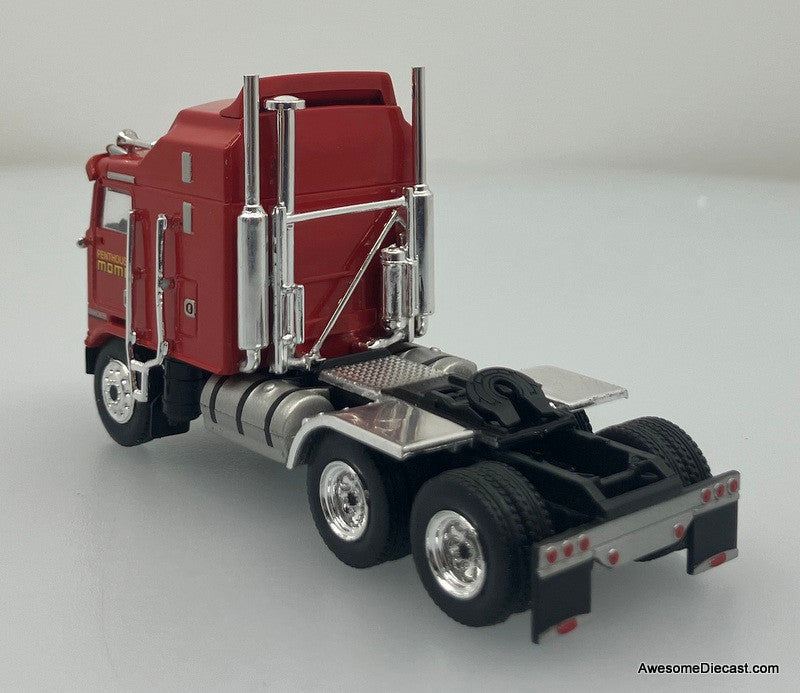 Brekina 1:87 Kenworth K100 Aerodyne Sleeper Tractor w/Car Carrier Trailer & VW Caddy Pick-Up: Momo Wheels