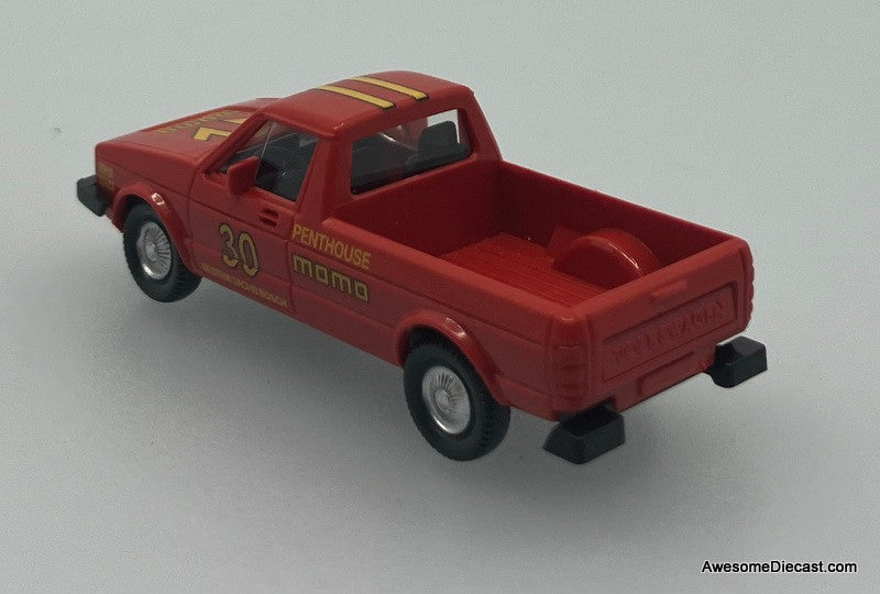 Brekina 1:87 Kenworth K100 Aerodyne Sleeper Tractor w/Car Carrier Trailer & VW Caddy Pick-Up: Momo Wheels