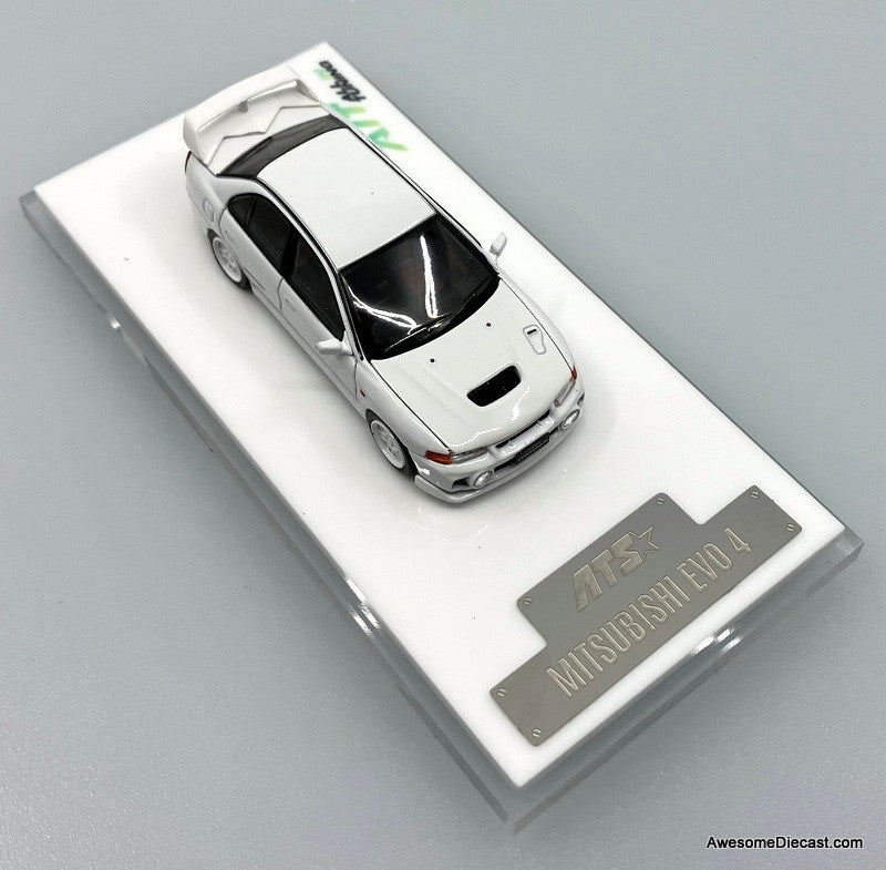Mitsubishi EVO 4th Generation, White 1:64 Diecast Model Car by ATS