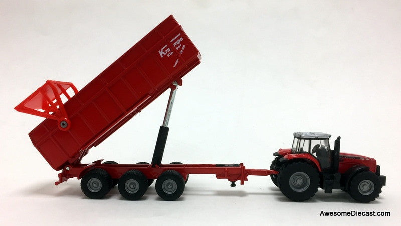 SIKU 1:87 Massey Ferguson Tractor w/Dump Trailer