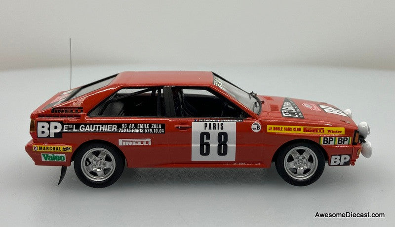 Trofeu 1:43 Audi Quattro #68: 1982 Monte Carlo Rally
