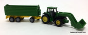SIKU 1:87 Front Loader Tractor w/Trailer: John Deere