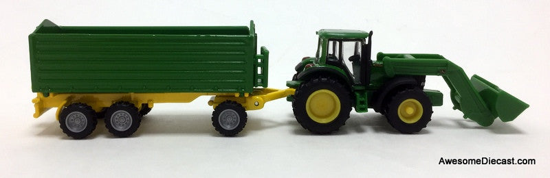 SIKU 1:87 Front Loader Tractor w/Trailer: John Deere